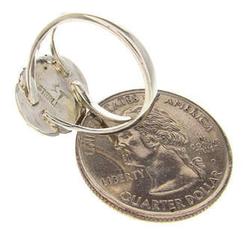 Southwest Turquoise And Silver Ring Size 5-1/4 YS60582